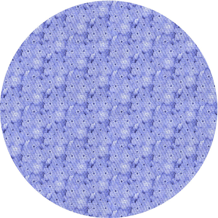 Square Patterned Light Slate Blue Rug, pat3635blu