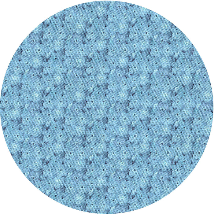 Square Patterned Blue Rug, pat3635lblu