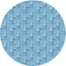 Square Machine Washable Transitional Blue Rug in a Living Room, wshpat3635lblu