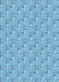 Machine Washable Transitional Blue Rug, wshpat3635lblu