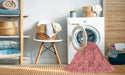 Machine Washable Transitional Light Coral Pink Rug in a Washing Machine, wshpat3635rd