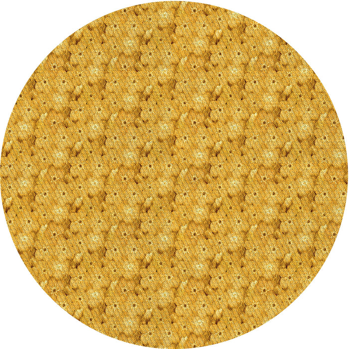 Square Patterned Neon Orange Rug, pat3635yw