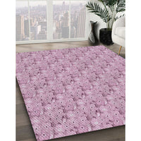 Patterned Pink Novelty Rug, pat3635