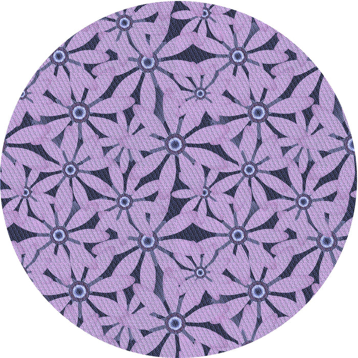 Square Patterned Bright Lilac Purple Rug, pat3636blu