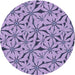 Square Patterned Bright Lilac Purple Rug, pat3636blu