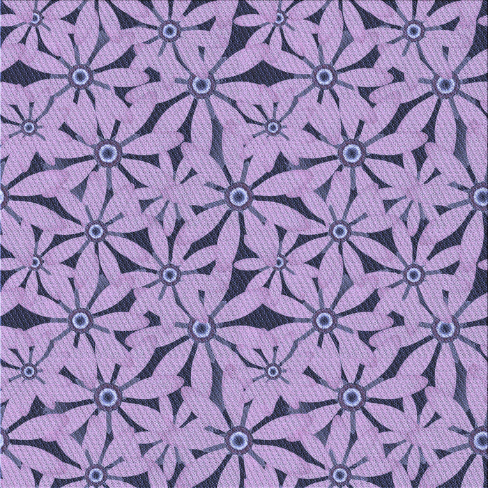 Round Patterned Bright Lilac Purple Rug, pat3636blu