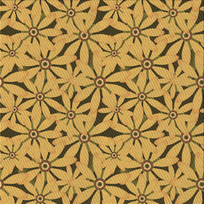 Round Machine Washable Transitional Dark Bisque Brown Rug, wshpat3636brn