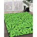 Patterned Emerald Green Rug in Family Room, pat3636grn