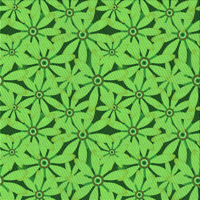 Round Machine Washable Transitional Emerald Green Rug, wshpat3636grn