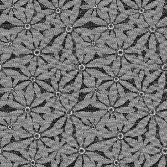 Round Patterned Gunmetal Gray Rug, pat3636gry