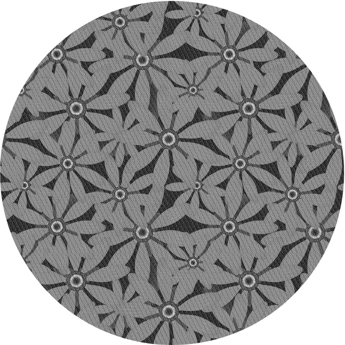 Square Machine Washable Transitional Gunmetal Gray Rug in a Living Room, wshpat3636gry