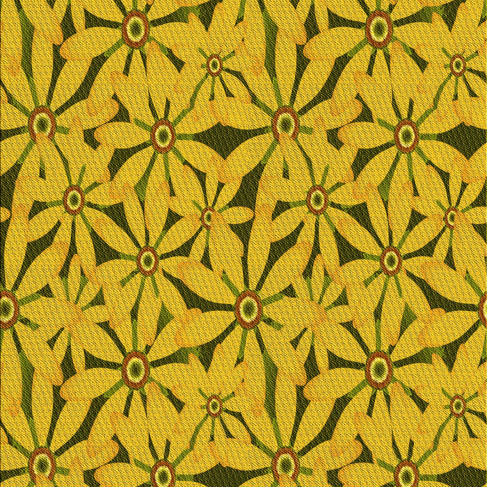 Machine Washable Transitional Dark Bisque Brown Rug, wshpat3636yw