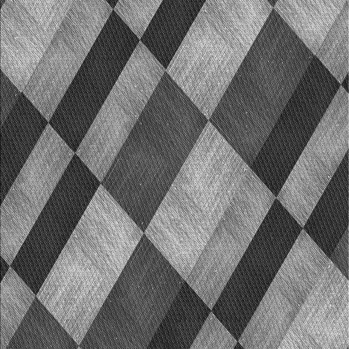 Machine Washable Transitional Black Rug, wshpat3637gry