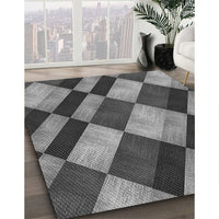 Patterned Black Rug, pat3637gry