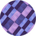 Square Patterned Amethyst Purple Rug, pat3637pur