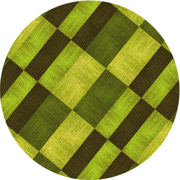 Square Machine Washable Transitional Green Rug in a Living Room, wshpat3637yw