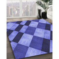 Patterned Sky Blue Rug, pat3638blu