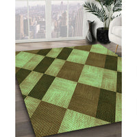 Patterned Green Rug, pat3638grn