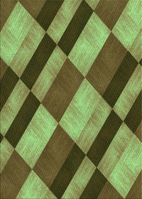 Machine Washable Transitional Green Rug, wshpat3638grn