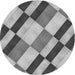 Square Patterned Carbon Gray Rug, pat3638gry