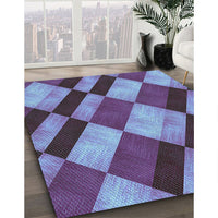 Patterned Sky Blue Rug, pat3638lblu