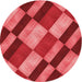 Square Machine Washable Transitional Red Rug in a Living Room, wshpat3638rd