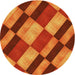 Square Patterned Red Rug, pat3638yw