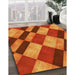 Machine Washable Transitional Red Rug in a Family Room, wshpat3638yw