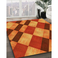 Patterned Red Rug, pat3638yw