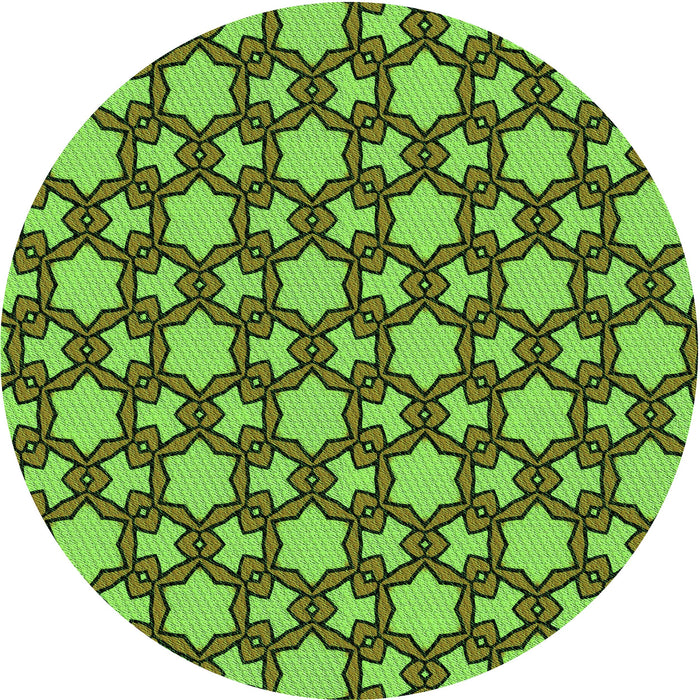 Square Patterned Bright Green Rug, pat3639grn