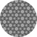 Square Patterned Dark Gray Rug, pat3639gry