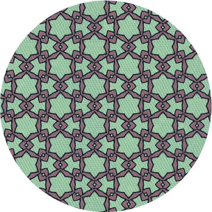 Square Patterned Purple Rug, pat3639lblu