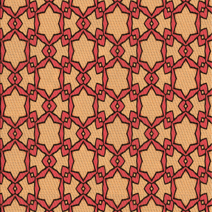 Patterned Orange Rug, pat3639org