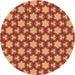 Square Patterned Orange Rug, pat3639org