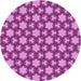 Square Patterned Dark Magenta Purple Rug, pat3639pur
