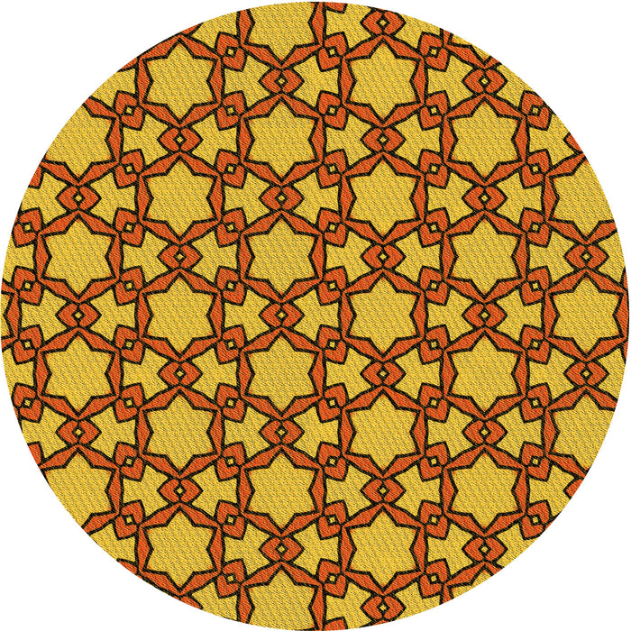 Square Patterned Tomato Red Rug, pat3639yw