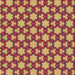 Square Patterned Saffron Red Novelty Rug, pat3639