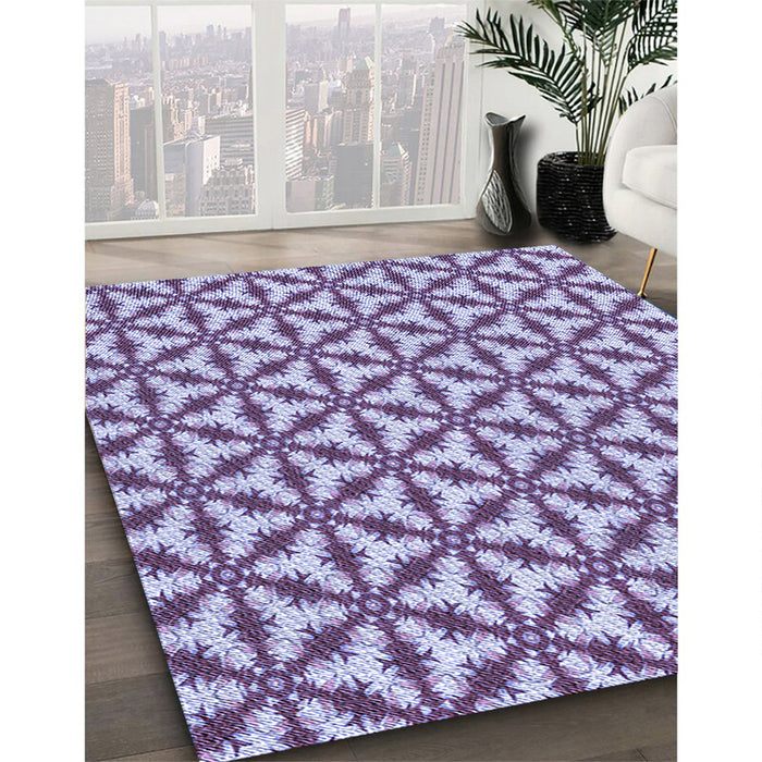 Machine Washable Transitional Blue Rug in a Family Room, wshpat364blu