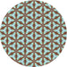 Square Patterned Tiffany Blue Rug, pat364lblu