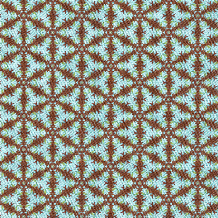 Round Patterned Tiffany Blue Rug, pat364lblu