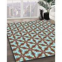 Patterned Tiffany Blue Rug, pat364lblu