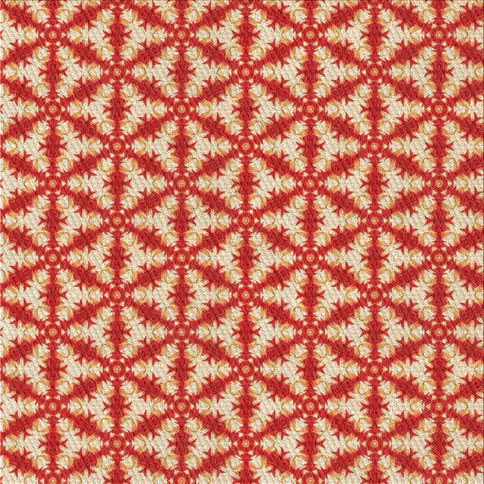 Round Patterned Yellow Rug, pat364org