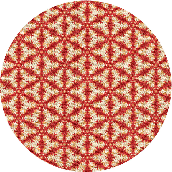 Square Patterned Yellow Rug, pat364org