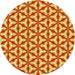 Square Patterned Bold Yellow Rug, pat364yw