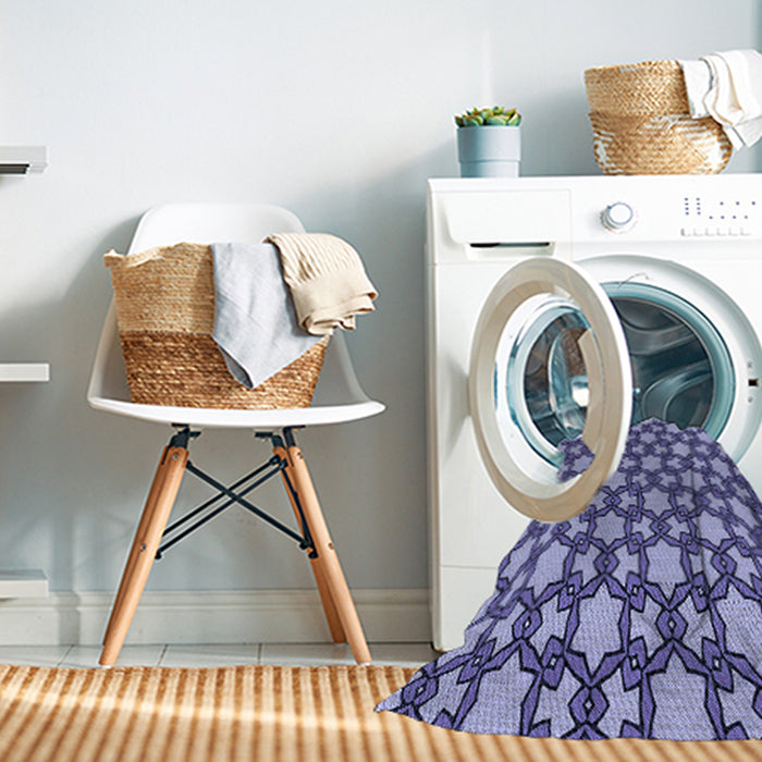 Machine Washable Transitional Jeans Blue Rug in a Washing Machine, wshpat3640blu