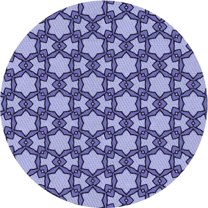 Square Patterned Jeans Blue Rug, pat3640blu