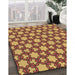 Machine Washable Transitional Orange Rug in a Family Room, wshpat3640brn