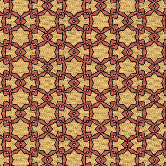 Round Patterned Orange Rug, pat3640brn