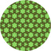 Square Patterned Bright Green Rug, pat3640grn