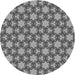 Square Patterned Dark Gray Rug, pat3640gry